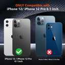2 x SPIDERCASE Designed for iPhone 12 Case/iPhone 12 Pro Case, [10 FT Military Grade Drop Protection] [with 2 pcs Tempered Glass Screen Protector] Cell Phone Home Button Stickers,Blue