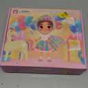 Princess Dress Up for Girls, Unicorn Light up Princess Cape Princess Dress Costume Crown Gift for Girls 3 4 5 6