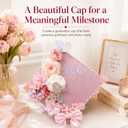 42PCS Graduation Cap Decorations Kit 2026, Pink DIY Grad Cap Topper Set with Glitter Topper Boards, 3D Butterflies, Letter Stickers, Pearls, Rhinestones, Flowers for Class of 2026