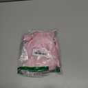 OYOANGLE Women's 3 Piece 3D Floral Cheeky Bikini Set Triangle String Thong Swimsuit with Cover Up Skirt (Pink)