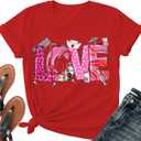 4th of July Nurse Bow Shirts Women-Cute Patriotic Nurse Bow Short Sleeve American Flag Bowknot Tee Tops (Red, XXL)