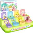 Letapapa Interactive Pop Up Toys for Toddlers, Toddler Easter Toys Easter Basket Stuffers, Montessori Cause and Effect Toy Gifts for Baby Early Learning, Baby Toys for Boys Girls Age18 Months+