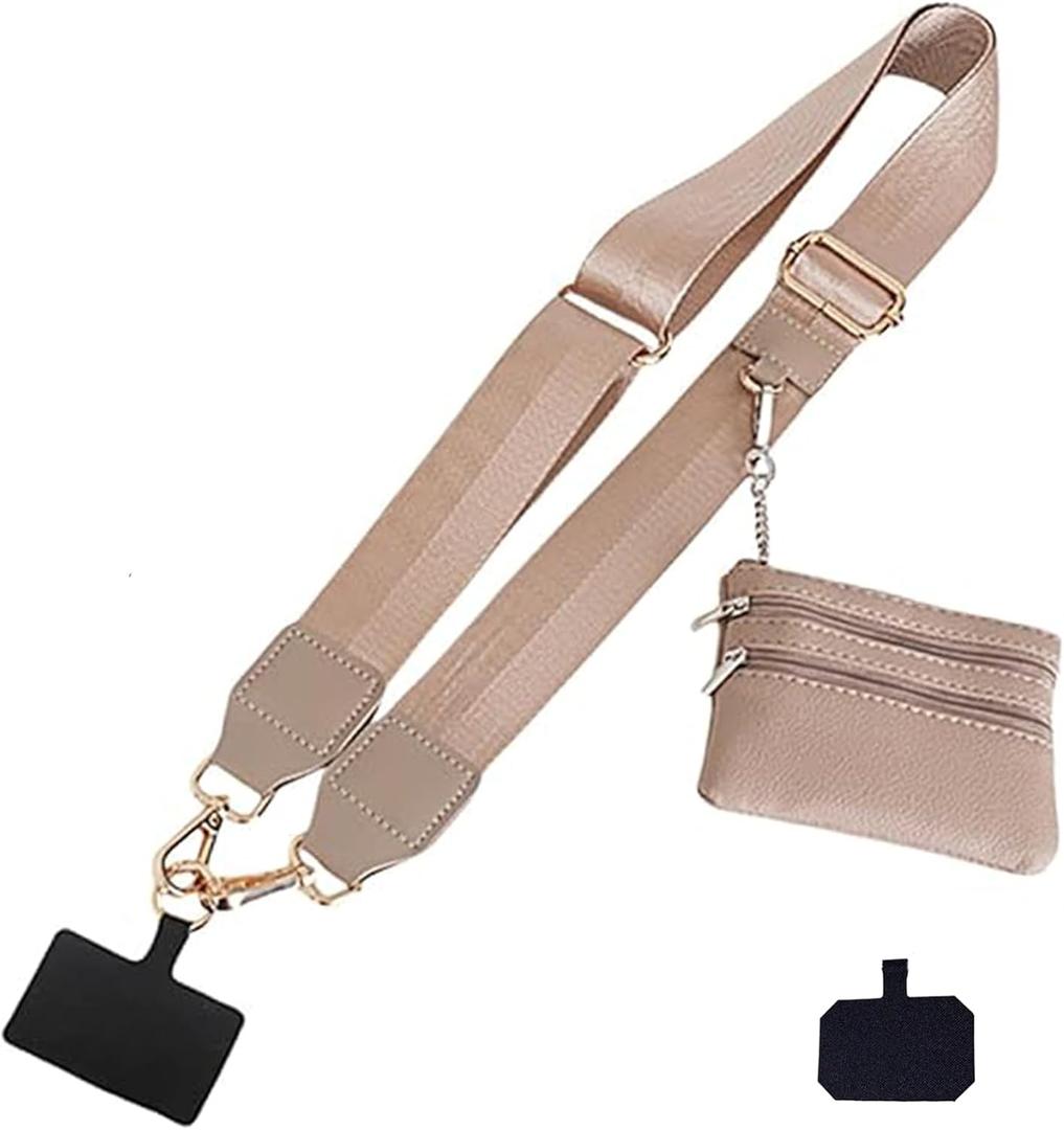 Clip And Go Strap For Phone With Wallet,Phone Strap With Zippered Pouch,Phone Strap Crossbody (C&g07*1pcs)