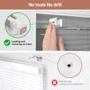 LazBlinds No Drill Blinds for Indoor Windows, Cordless 1" Vinyl Mini Blinds, Privacy S-Curve Blinds for Windows, Room Darkening Horizontal Window Blinds and Shades for Home, 34" W x 48" H, Grey