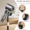 Hair Dryer Stand, 1.68M Height Adjustable Blow Dryers Holder, Ultra Stable Holder with 360 Rotating, Universal Clips, Work with All Dryer, Floor Dryer Stand for Salons or Home Use
