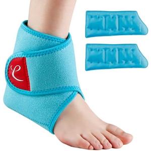 Comfytemp Ankle Ice Pack Wrap Brace for Swelling, Foot Pain Relief, 2 Gel Ice Packs for Injuries Reusable, FSA HSA Approved, Ice Bag Hot Cold Compression for Plantar Fasciitis, Men Women Surgery Gift