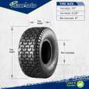 MaxAuto 15x6.00-6nhs Lawn Mower Tires 15x6x6 Lawn Tractor Tire 15x6-6 Turf Tires, 4 Ply Tubeless Tire, 565 lbs Capacity, Set of 2