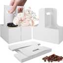 50 Pack 2 Cup Drink Carrier with Handles, Kraft Paperboard Cup Holder, Disposable Cup Carrier Coffee Cup Holder for Hot and Cold Drink Holder Takeout Restaurant Food Delivery