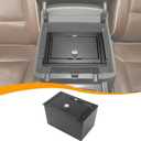 Center Console Armrest Locking Storage Safe Box Armrest Organizer Gun Safe Box with Password Compatible with Chevrolet Silverado Sierra GMC 2014-2018, Interior Accessories