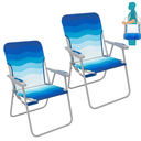 #WEJOY Folding Beach Chair for Adults, Lightweight Beach Chair with Shoulder Straps, High Back Camping Chairs with Hard Armrest, Supports 300lbs for Outdoor Lawn Concert