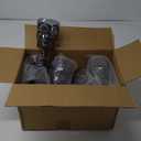 Bokon Set of 12 Halloween Cups Skull Goblets Gothic Party Table Decorations Plastic Wine Goblet Halloween Party Supplies Skeleton Themed Centerpiece (Black)