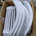 10 Pack White Plastic Folding Chairs, Indoor Outdoor Heavy-Duty Stackable Seats with Steel Frame, 350 lbs Capacity Portable Commercial Foldable Chairs for Party Events Wedding Dining Picnic Office