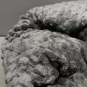 BEDELITE Fluffy King Size Comforter Set - Grey Fleece Soft Comforter for King Size Bed, Luxury Warm Bedding Set for Winter, Fuzzy Bed Set 3 Pieces (1 Comforter, 2 Pillowcases)