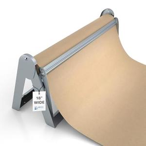Bryco Goods 18 Inch Paper Roll Dispenser and Cutter, Wall Mountable & Non-Slip Tabletop, Heavy-Duty Steel Frame – Kraft, Butcher, Freezer, Wrapping Paper Holder – for Home, Office, Craft Projects