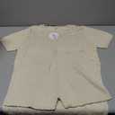 ANRABESS Women's Set T-shirt & shorts, Beige, Size M
