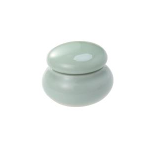 Luxshiny Travel Size Toiletries Make Up Bag Mini Cream Jar, Ceramic Rouge Jar Cosmetic Storage Jars with Lids Mini Round Ceramic Jar for Home Travel Makeup (Green) Travel Size Toiletries Make Up Bag