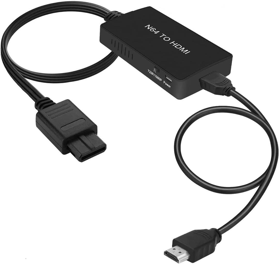 HDMI Cable for N64, N64 to HDMI Converter with HDMI Cable, Compatible N64/GameCube/SNES Game Console
