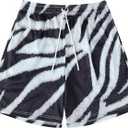 GINTPK Mens Graphic Shorts Sports Basketball Quick-Drying Mesh Drawstring Shorts Small