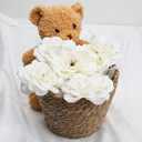Artificial Silk Roses Flower Heads for Wedding Decorations - 50 Pieces Realistic Bulk Faux Floral for DIY Bridal Shower Arrangements Bridesmaid Bouquets Party Home Centerpieces - White