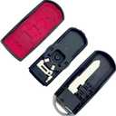Key Fob Shell Replacement for Mazda 3 CX-3 CX-5 WAZSKE13D01 662F-SKE13D01 3 Button Car Keyless Entry Remote Control Key Fob Case Cover (3 Button)
