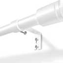 5/8 Diameter Curtain Rods 30-60 Inch, for 30-54 Inch Windows, Adjustable Splicing White Curtain Rods for Windows with Brackets, Window Rod Long Small Curtains Rod