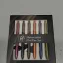 Mr. Pen- Retractable Gel Pens, 6 Pack, Black Ink Gel Pens Fine Point 0.5mm, Metallic Dark Vintage Barrels, Fast Dry, Retractable Pens, Gel Ink Pens, Aesthetic Pens for Journaling Fine Tip Pens