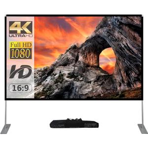 Outdoor Projector Screen with Stand 100 Inch: Portable Projection Screen for Outside Theater Home Backyard Movies Outdoor Projector Screen with Stand 100 Inch: Portable Projection Screen for Outside Theater Home Backyard Movies