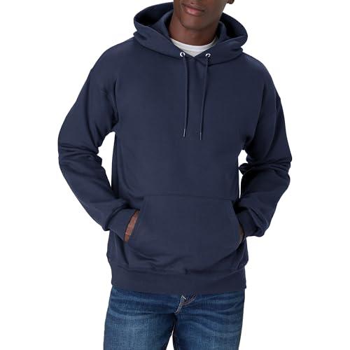 Hanes Men's Ultimate Cotton Heavyweight Pullover Hoodie Sweatshirt, Deep Navy, M