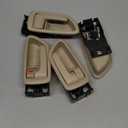 Interior Door Handles Set W/ Bezel (4Pcs), Compatible with 2000-2007 Toyota Avalon Sequoia TundraCrew Cabs), Beige, Front & Rear Inside Left Driver & Right Passenger | 69206-0C030-E1,69205-0C030-E1
