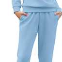 Arshiner Girls 2 Piece Outfits Sweatsuit Set Half Zip Lapel Collar Long Sleeve Sweatshirt Sweatpant Tracksuit Sets