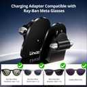 Charging Adapter for RayBan Meta Smart Glasses, USB C Charger Compatible with Meta Gen 1/2 Wayfarer Skyler Headliner Oakley Meta HSTN, Portable Charger with LED Indicator Overcharge Protection, 2Pack