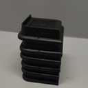 Wanry flourigems Bed Risers Heavy Duty, Adjustable Furniture Risers 1-4 inch, L Shape Bed Lifts Risers for Table Legs, Couch, Sofa, Desk, Cabinet Leg Frames(Black,1-4 inch) 6 Count