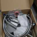 Veken 10" Luxurious Rain Shower Head with Handheld, High Pressure Rainfall Shower Heads wih Extension Arm, Wide Dual Showerhead with Spray Combo, Bathroom Accessories, Chrome, Silver