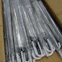 Reginary 100 Pack Clear Wedding Umbrellas Bulk Transparent Auto Open Stick Windproof Waterproof Large Canopy Umbrella with White European J Hook Handle for Wedding Bride Groom Photography Golf
