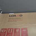 LOAAO 24X32 Inch Brushed Nickel Bathroom Mirror, Rounded Rectangle Silver Metal Frame Mirror, Brushed Nickel, Anti-Rust, Shatter Proof, Hangs Horizontally or Vertically