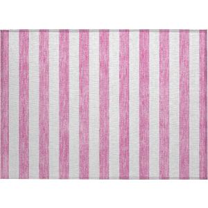 Addison Rugs Chantille ACN528 Pink 1'8" x 2'6 Indoor Outdoor Area Rug, Stain Resistant, Machine Washable, Non Shedding, Bedroom, Living Room, Dining Room, Kitchen Rug