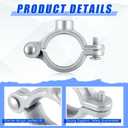 20 Pack 3/4" Split Ring Pipe Hanger for Thread Rod Galvanized Iron Mounting Bracket Support for Tubing Wall Ceiling Mount Combination Industrial Decor