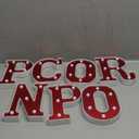 Popcorn 6.3" Light up Letters Sign Party Decorations Battery Powered Marquee Lighted Sign LED Alphabet Letter Lights for Christmas Night Party Birthday Home Tabletop Decor Supplies Xmas Gift