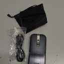 Bluetooth Wireless Arc Travel Mouse, Dual Model (2.4G+BT5.1) Rotating Foldable Mouse for Microsoft, Rechargeable Slim Portable Mice for Laptop, Notebook, PC, MacBook, Chromebook, Lenovo - Black