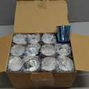 DARJEN 24Pcs Blue Votive Candle Holders,Tea Lights Candles Holders for Wedding Shower Gifts & Party Decorations, Home Table - Mercury Glass