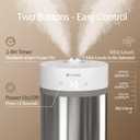 Stainless Steel Humidifier, 4L Ultrasonic Cool Mist Humidifiers with Only 3 Parts Easy to Clean, Top Fill Humidifier with 1-9H Timer, 28dB Whisper-Quiet, Filterless for Bedroom Large Room