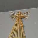 1Pcs Christmas Straw Ornaments Angel Scandinavian Decorations Swedish Straw Christmas Tree Ornaments Angel Wheat Woven Hanging Handmade Crafts Gifts for Xmas Holiday Decor Party Supplies