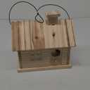 STARSWR Bird House Outside,Outdoor Bird Houses, Natural Wooden Bird Hut Clearance 2 Hole Bluebird Finch Cardinals 2 Rooms Hanging Birdhouse for Garden Viewing