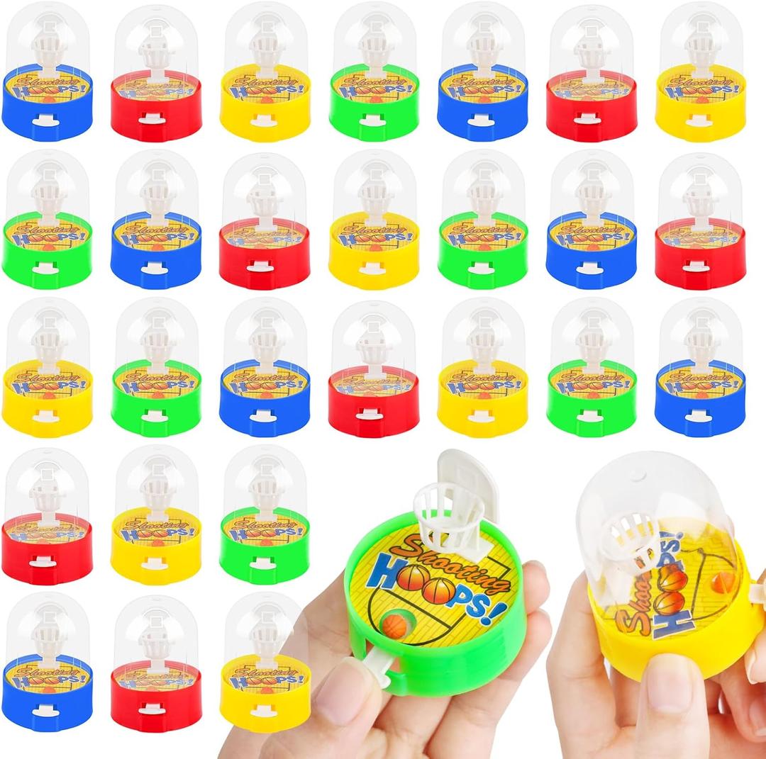 Hooqict 28 Pack Mini Finger Basketball Shooting Games Basketball Party Supplies Favor Fidget Toys for Kids Boys 8-12 Desktop Tabletop Games Basketball Goodie Bag Stuffers Birthday Party Decorations