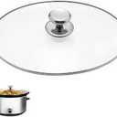Oval Glass Crock Pot Lid 7 Quart Replacement for Oval lid Crock Pot Slow Cooker SCV700SS and for Hamilton Beach Slow Cooker Lids Replacement 7 Quart 33474G.