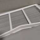 HVAC Premium 36'' x 12'' [Duct Opening] Flat Stamped Steel Return Air Grille - Sidewall and Ceiling - HVAC Vent Duct Cover - White [Outer Dimensions: 37.75''w X 13.75''h]