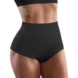Women's High Waist Yoga Booty Shorts Workout Spandex Dance Hot Pants Butt Lifting Leggings Rave Outfits (Large, Black)