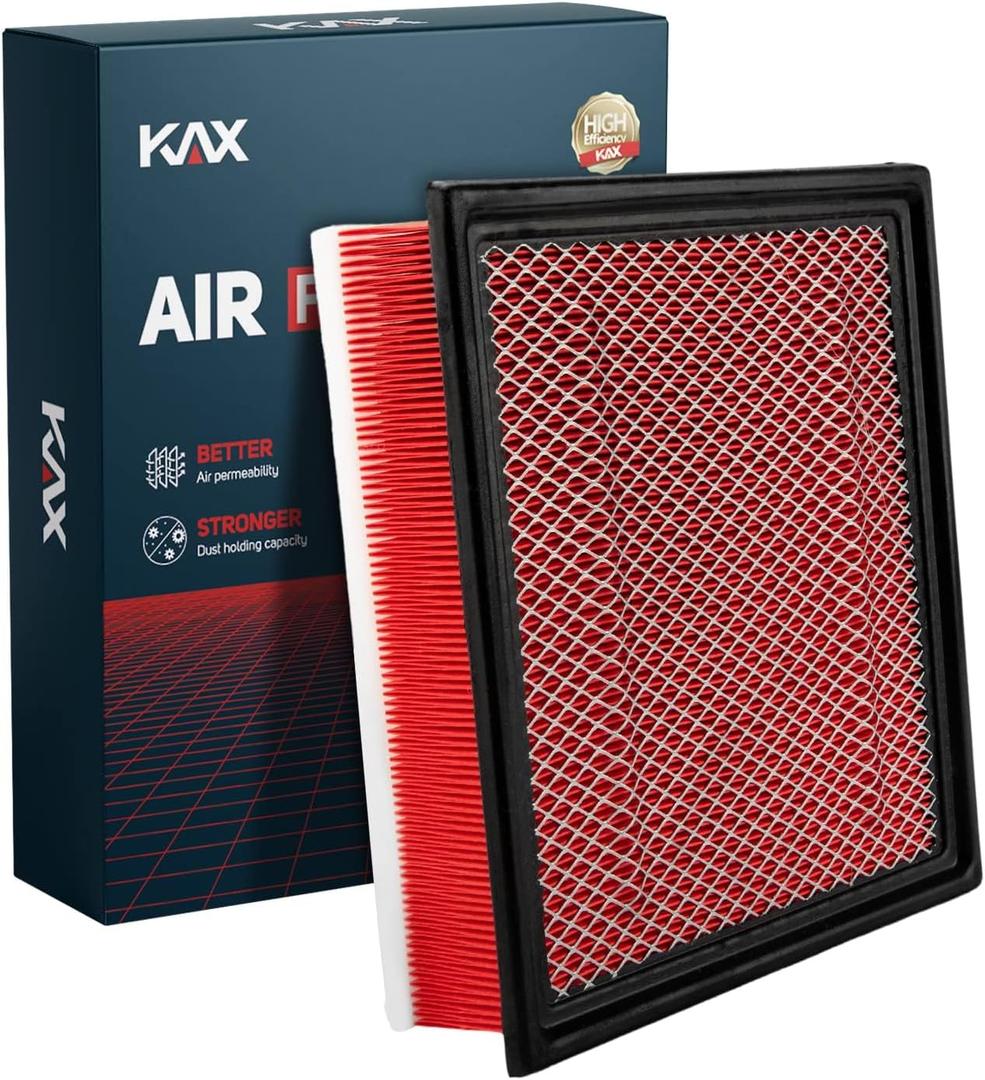 KAX Premium Engine Air Filter, GAF029 (CA10262) Replacement for Ford F-150, F-250, F-350, F-450, F-650, F-750, Expedition, Lincoln Navigator, 200% Longer Life