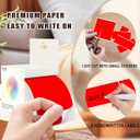 3 x 5 Inch 250Pcs Rectangle Color Coding Stickers,Strong Adhesion, Easy to Write for Organization,Inventory,Business Labeling,Red