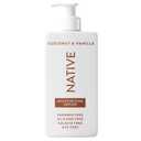 Native Body Lotion Contains Naturally Derived Plant-Based Moisturizers for Women and Men | Restores Dry Skin, Coconut & Vanilla, 16.5 fl oz